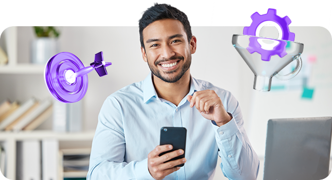 Empreendedor consultando o diagnóstico no celular